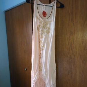 Light pink and gold sun dress